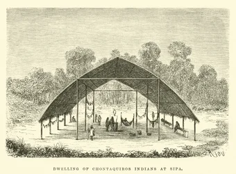 Dwelling of Chontaquiros Indians at Sipa